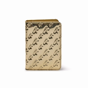 Special Steal Event Metallic Monogram Passport Holder - Metallic Gold