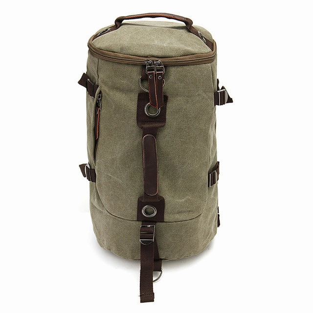 Daily Hot Deal Grab Your Hot Pick New Mens Vintage Novelty Brown Canvas Duffel Backpack Camping Gym Shoulder Bag Luggage Hand Bag