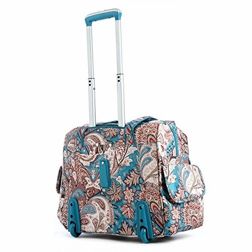 Olympia Deluxe Fashion Rolling Overnighter, Duffel Bag In Paisley Limited Edition Offer