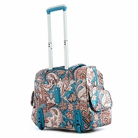 Olympia Deluxe Fashion Rolling Overnighter, Duffel Bag In Paisley Limited Edition Offer