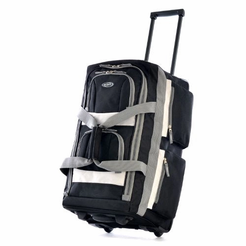 Olympia Luggage 22" 8 Pocket Rolling Duffel Bag, Black, One Size Steal Todays Offer Shop Hot Picks
