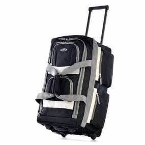 Olympia Luggage 22" 8 Pocket Rolling Duffel Bag, Black, One Size Steal Todays Offer Shop Hot Picks