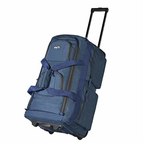 Olympia Luggage 22" 8 Pocket Rolling Duffel Bag (Navy / Gray) Big Sale Today Shop the Best Deals