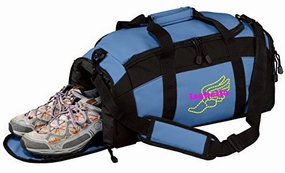 Trending Offer Today Personalized Track & Field Gym Sports Duffel Bag (Carolina Blue)