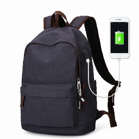 Anti-Theft Canvas Backpack With Usb Charging For Teens/Travel - Blue Black/Khaki/Gray Dont Miss This Steal Best Seller Deal