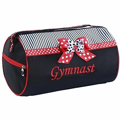 Sassi Designs Red "Gymnastic" Grosgrain Ribbon Mindy Small Roll Dance Duffel Sweet Deal Inside