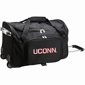 Special Price Today Denco Uconn Huskies 22 Inch 2-Wheeled Carry-On Duffel