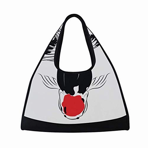 Special Online Offer Oulian Sport Gym Bag Koi Fish Canvas Travel Duffel Bag
