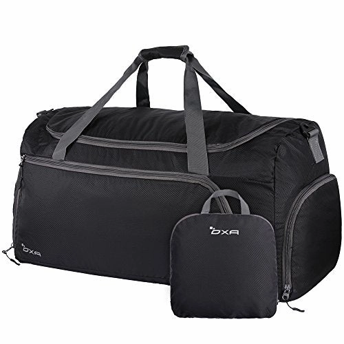 Today Only Hot Sale Oxa Lightweight Foldable Travel Duffel Bag With Shoes Bag, Black