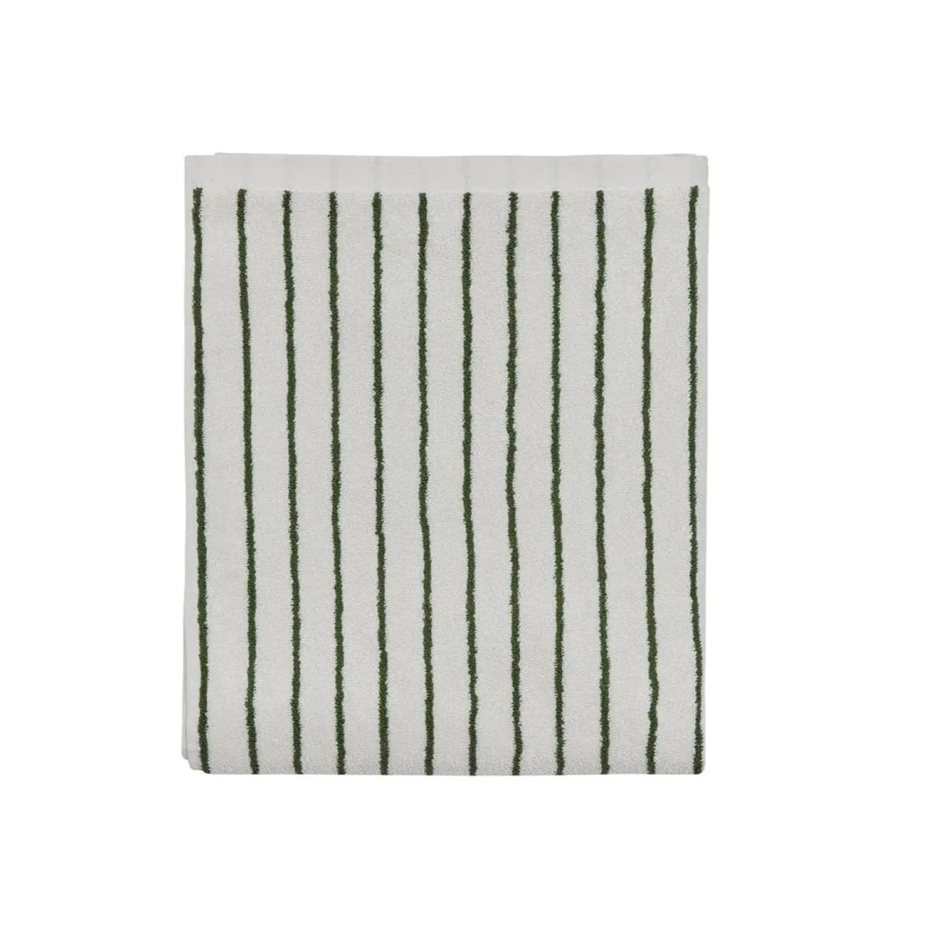 OYOY Raita Organic Cotton Bath Towel, 70x140cm, Off-White/Green