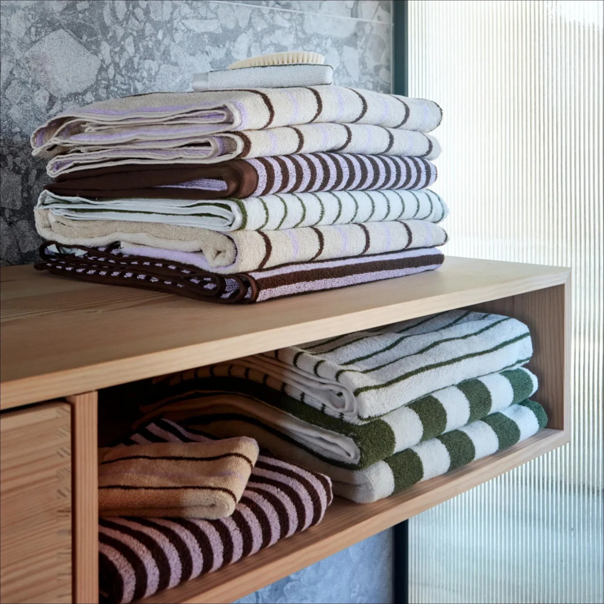 OYOY Raita Organic Cotton Guest Towel, 40x60cm, Green