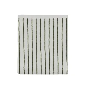 OYOY Raita Organic Cotton Guest Towel, 40x60cm, Off White/Green