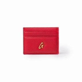 Mega Hot Offer Last Chance Offer Pebble Card Holder - Red