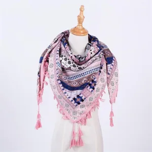 Hot Offer Inside Instant Discount Fashion Women'S Printed Scarves For Winter/Autumn - Pink/Blue/Red/Khaki/Black/Grey
