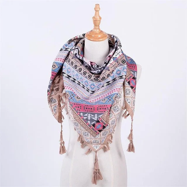 Daily Special Offer MustHave Steals Fashion Women'S Printed Scarves For Winter/Autumn - Pink/Blue/Red/Khaki/Black/Grey