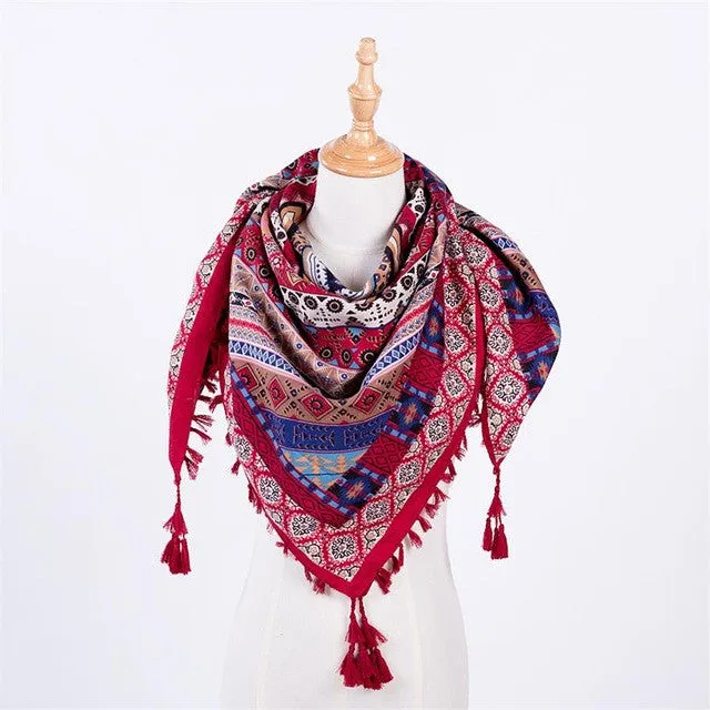 Fashion Women'S Printed Scarves For Winter/Autumn - Pink/Blue/Red/Khaki/Black/Grey Today Only Hot Pick Flash Pick Today