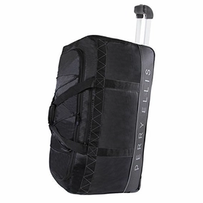 Clearance Sale Now Perry Ellis Men'S 24" Lightweight Rolling A324 Duffel Bag, Black/Grey, One Size