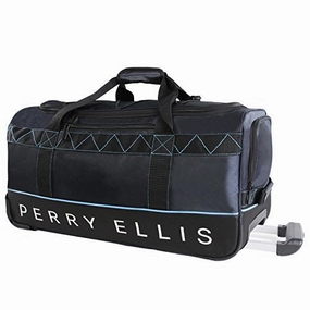 Perry Ellis Men'S Extra Large 35" Rolling A335 Duffel Bag, Navy/Blue, One Size Clearance Sale