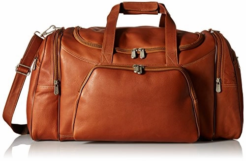 MustHave Gift Ideas Piel Leather Sports Duffel, Saddle, One Size