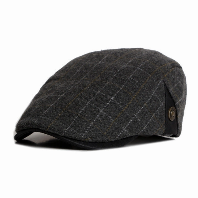 Plaid Beret Hat For Men - Dark Blue Plaid,Dark Yellow Plaid,Dark Gray Plaid Today Only Hot Sale Special Surprise Sale