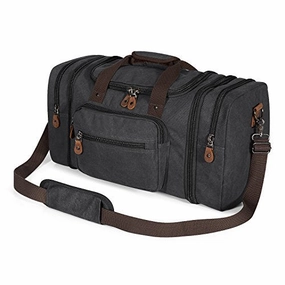Plambag Canvas Duffle Bag For Travel, 50L Duffel Overnight Weekend Bag(Dark Gray) Today Only Steal