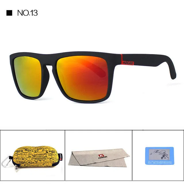 Special Online Offer Daily Clearance Deal Polarized Sunglasses Men Sport  Fashion Square Frame Brand Designer Reflective Coating Uv400 With Case