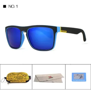 Polarized Sunglasses Men Sport  Fashion Square Frame Brand Designer Reflective Coating Uv400 With Case Last Chance Offer