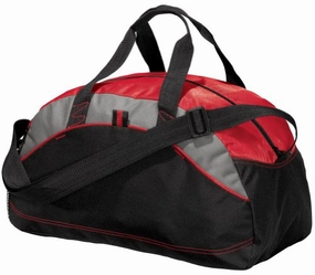 Port & Company - Improved Small Contrast Duffel, Red Weekend Specials