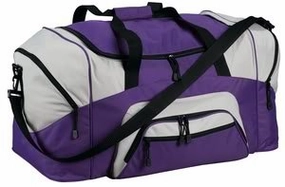 Dont Miss This Deal Port & Company Colorblock Sport Duffel, Purple/Grey