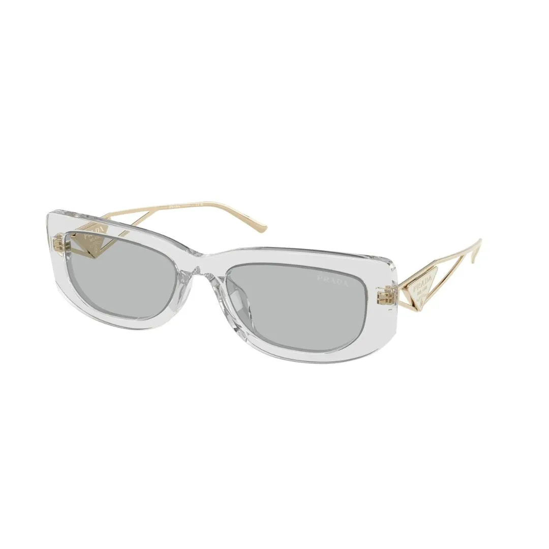 Shop Grab Savings Prada Pr 14Ys 12R50K WomenS Sunglasses C Transparent Grey, Light Grey Lenses