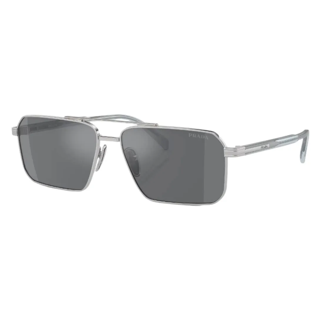 Prada Pr A57S 1Bc175 - Silver Frame Dark Grey Lenses Big Savings Alert