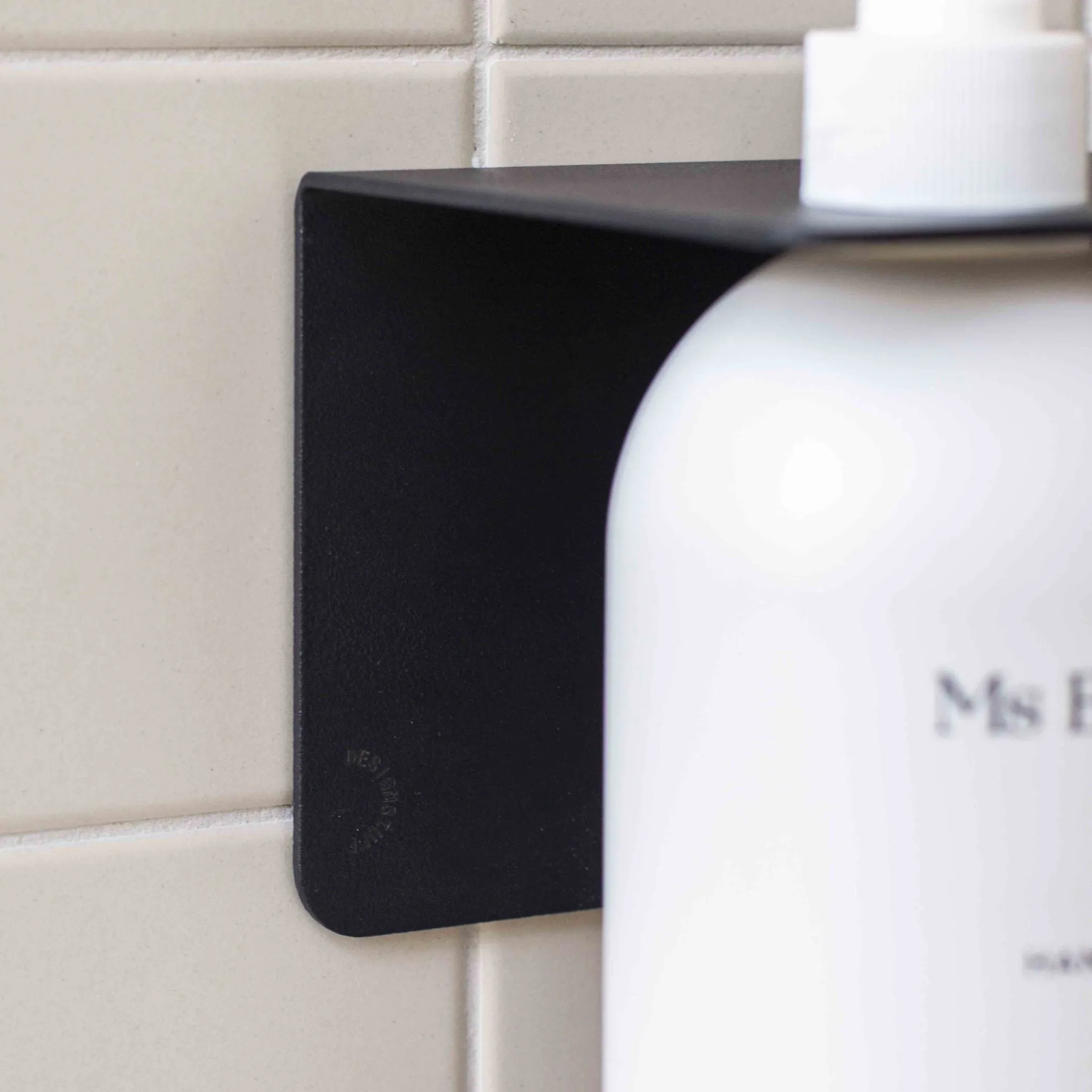 PRE-ORDER  DESIGNSTUFF Shelf Dual Soap Dispenser Holder, Black