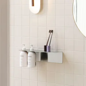 PRE-ORDER  DESIGNSTUFF Shelf Dual Soap Dispenser Holder, Brushed Steel