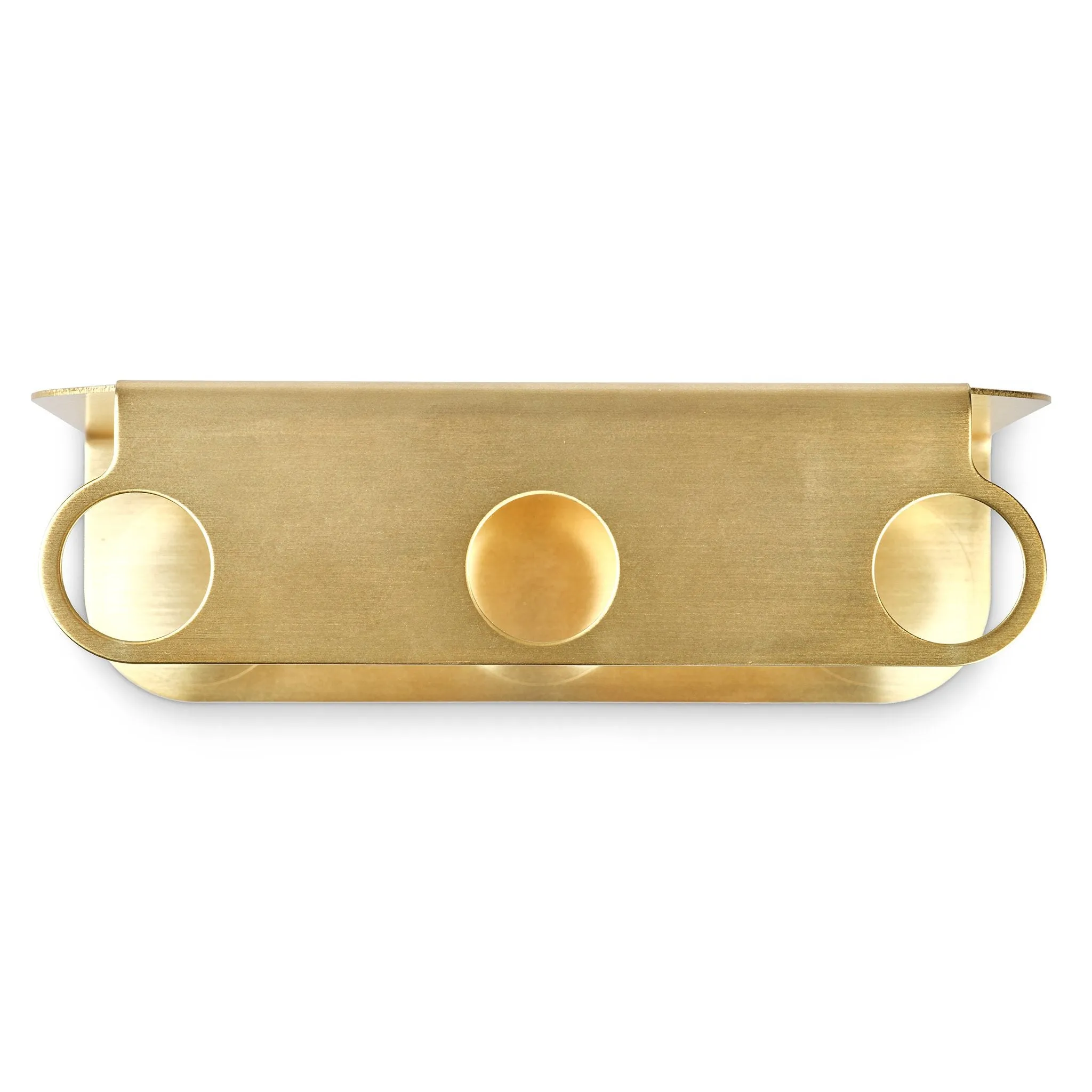 PRE-ORDER  DESIGNSTUFF Triple Soap Dispenser Holder, Brushed Brass