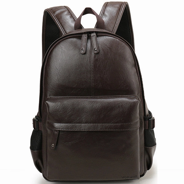 Preppy Style Pu Leather Men'S School/College Backpack - Brown,Chocolate,Black Trending Offer Today