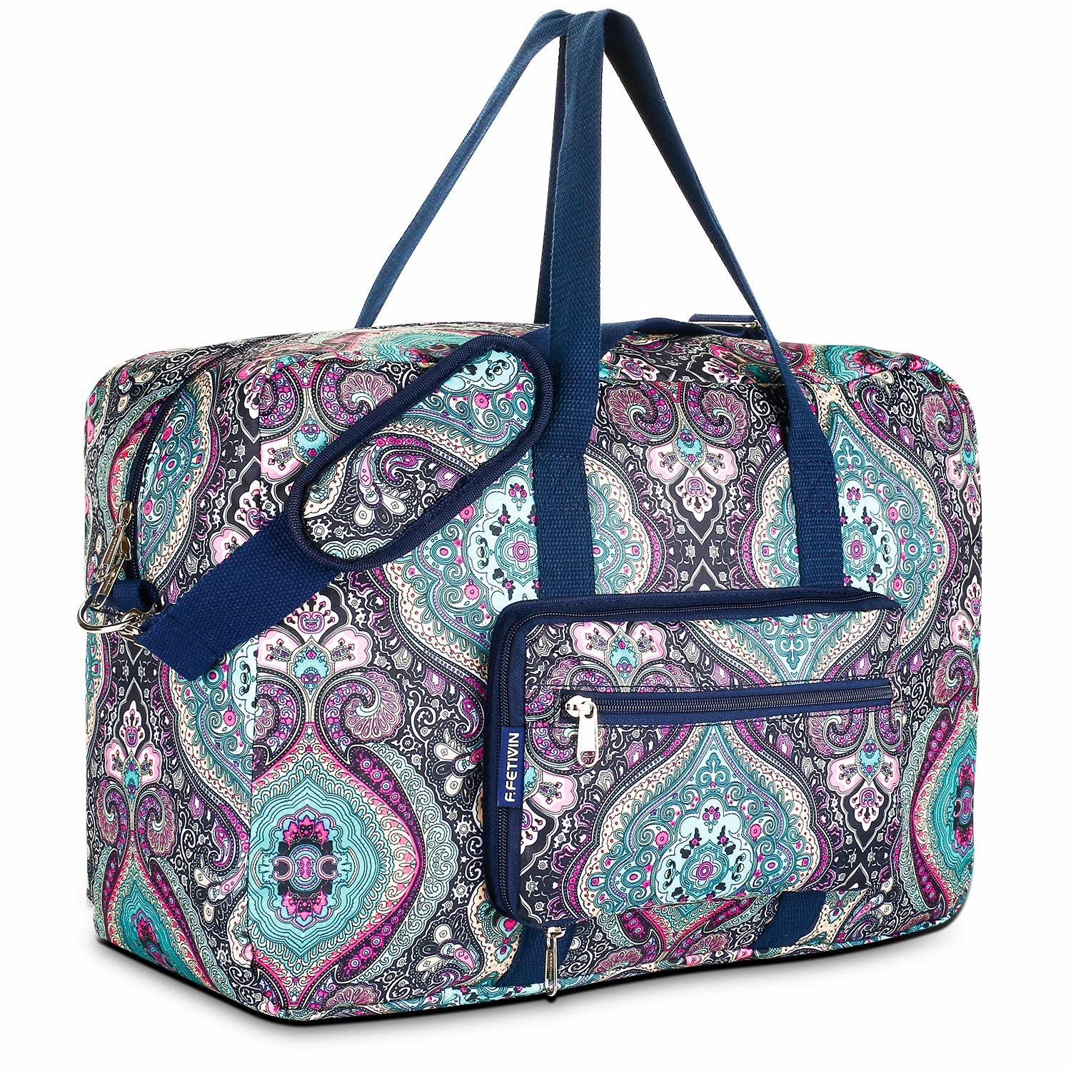 Grab Your Savings Travel Foldable Waterproof Duffel Bag - Lightweight Carry Storage Luggage Tote Duffel Bag. (Green Floral)