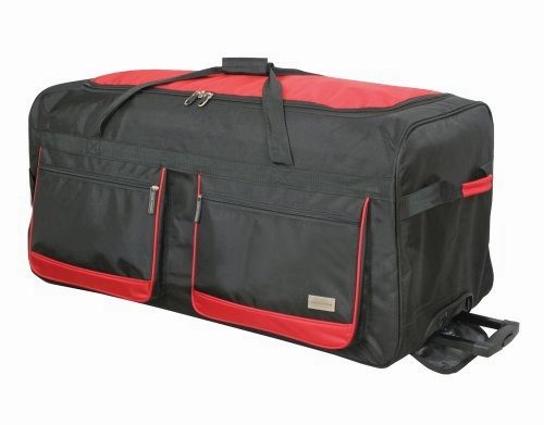 Geoffrey Beene 36 Inch Duffel Wheeler, Black/Red, One Size Hot Offer Event Flash Sale Alert Now