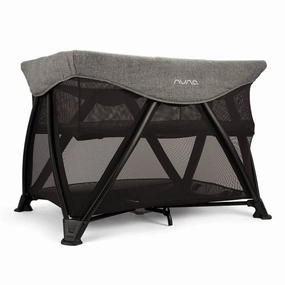 Limited Offer Alert Nuna Sena Aire Travel Cot Inc. Zip On Bassinet - Charcoal