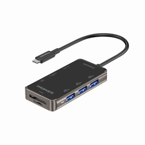Grab It Fast Promate 8-In-1 Usb Multi-Port Hub With Usb-C Connector