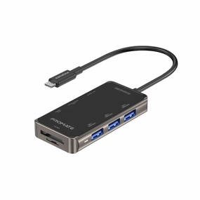 Grab It Fast Promate 8-In-1 Usb Multi-Port Hub With Usb-C Connector