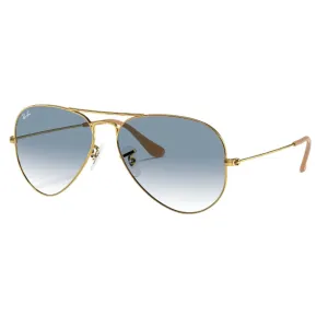 Online Exclusive Offer Ray-Ban Aviator Large Metal Rb3025 001/3F - Arista Gold Frame, Light Blue Lens