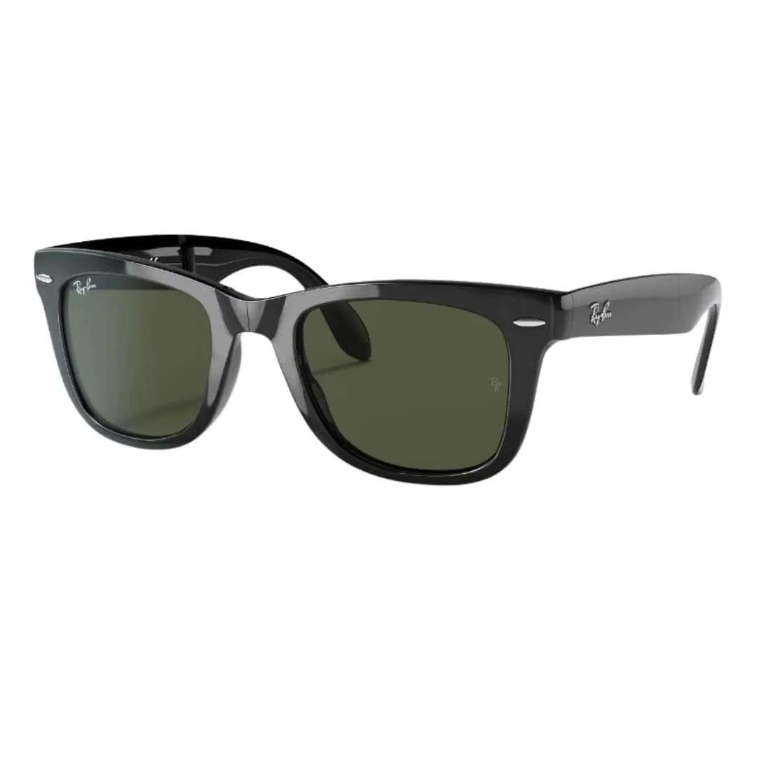 Ray-Ban Folding Wayfarer Rb4105 601 - Black Frame With Green Lens Unmissable Deal Today