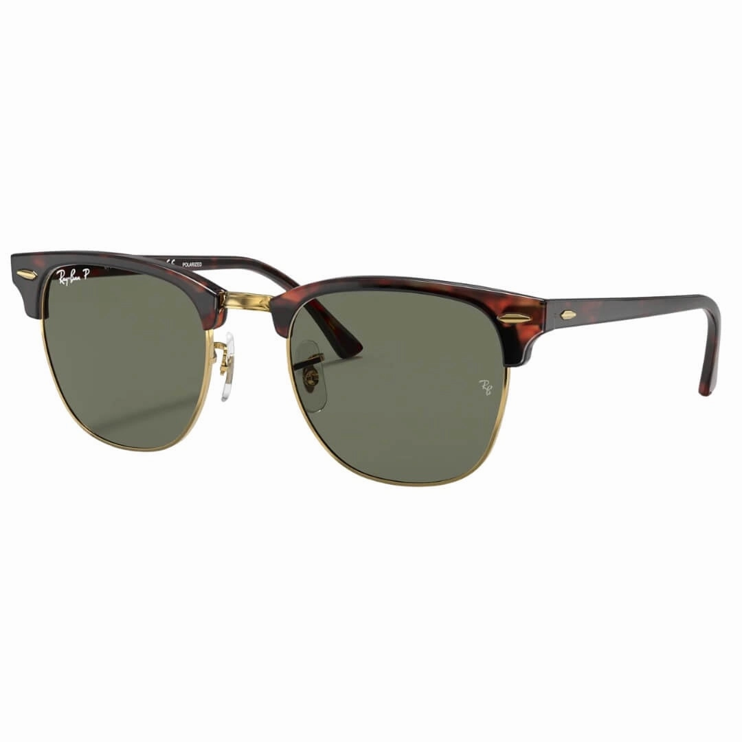 Best Seller Discount Ray-Ban Clubmaster Rb3016 990/58 - Red Havana Polarized Green Lens