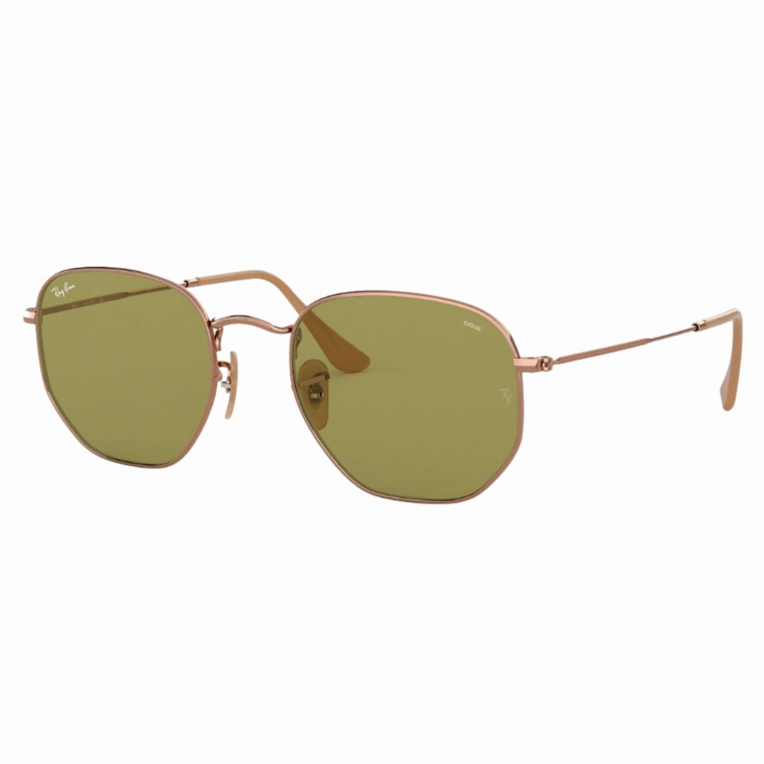 Ray-Ban Hexagonal Evolve Rb3548N 91314C Copper - Green Lenses (Metal) MustHave Steals