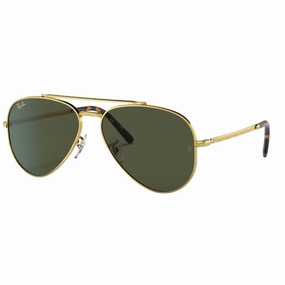 Save Big Online Ray-Ban New Aviator Rb3625 919631 - Gold Frame With Green Lens