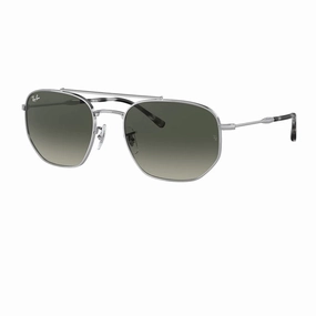 Ray-Ban Rb3707 Unisex Sunglasses With Silver Frame Grey Lenses Shop Grab Now