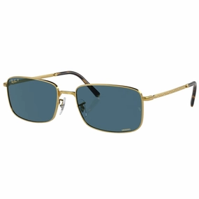 Dont Miss These Savings Ray-Ban Rb3717 9196S2 - Gold Frame Polarized Blue Lens