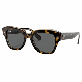 Shop Grab Now MustHave Clearance Ray-Ban State Street Rb2186 1292B1 52 Havana Transparent Brown Frame, Dark Grey Lens