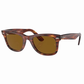 Ray-Ban Wayfarer Rb2140 954 - Striped Havana With Brown Lens Big Price Drop