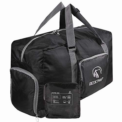 Redcamp 45L Foldable Travel Duffle Bag With Shoe Compartment, 22" Lightweight Water Resistant Small Duffel Bag For Sports Gym Black Hot Pick Sale